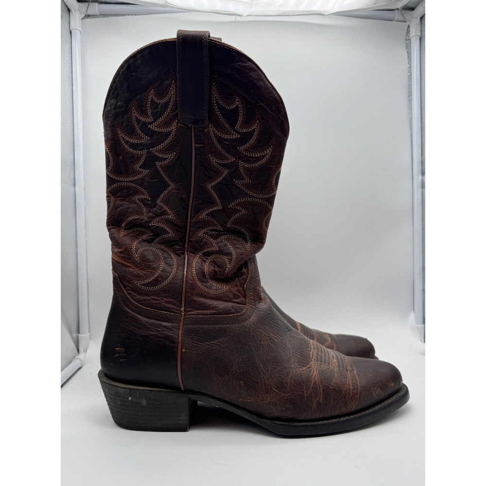 Cody James Mens Brown Leather Western Cowboy Boots Round Toe BBMP03‎ Size 11 D